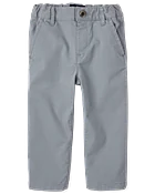 Baby And Toddler Boys Uniform Stretch Straight Chino Pants - Gray