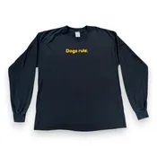 Vintage Dogs Rule Shirt Adult EXTRA LARGE Black Pedigree Pet Food Promo Y2K