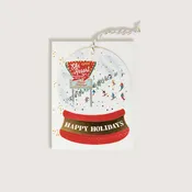 Happy Holidays Ski Resort Snowglobe Boxed Cards
