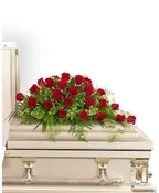 24 RED ROSES CASKET SPRAY