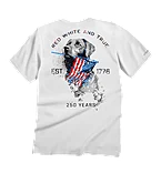 250 Years Red White And True Limited Release - White Short Sleeve Crewneck T-Shirt