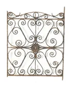 1880s salvaged chicago exterior ornamental wrought iron american victorian-era residential window guard