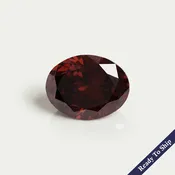 1.76 CT Oval Cut Lab Grown Dark Brown Diamond