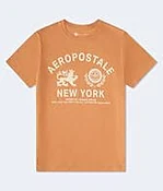 Aeropostale Lion Crest Flocked Graphic Tee