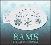 1038- Bad Ass Stencils - Snowflakes 2