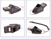 Referee Whistle - Classic Official Whistle with Lanyard Black