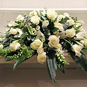 White Casket Cover