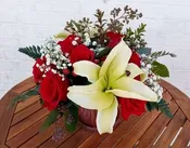 12 Roses and some lilies