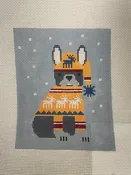 3 Kittens Needle Arts CL2513C Warm Dogs- Brown Dog- Frenchie