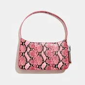 Burn Shoulder Bag in Pink Python