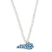 KY State Royal Blue Leopard Necklace