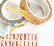 Flourish Thin "Yellow" Washi from the Creative Kit - May 2025