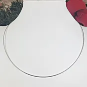 16" sterling silver w/Platuna Round Omega Chain 1.0mm