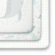 100% Organic Cotton Fitted Crib Sheets - 3 Pack