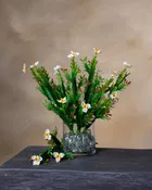 14" Faux Cactus Stem with Flower