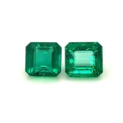10.09x9.63x6.71mm Octagon Emerald Pair (2 pc 10.09 ct)