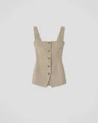 Akua - Vest - Beige/Black