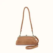 Alba Frame Small Shoulder Bag In Buffed Leather - Whiskey