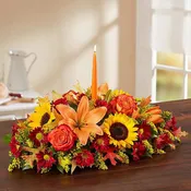Fall Centerpiece with candle