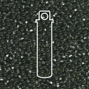 6/0 Czech Seed Beads  - Black Diamond Silver Lined (Color #47010) 20 Gram Tube