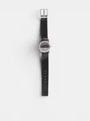 12H Sterling Silver Cordovan Leather Watch (5048-GOLD)