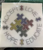 Accept Love Hope Educate Autism Rhinestone Transfer