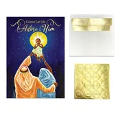 Angel Nativity Scene Christmas Card