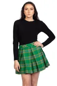 Black Watch Box Pleated Tartan Skirt