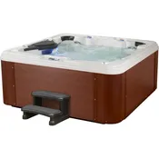 Essential Hot Tubs, 6-Person Lounger with Adjustable Massage Features, 240V Gray