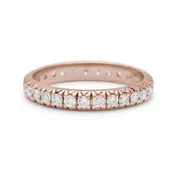 Attelage Eternity Band (3mm) - 14k Gold & White Diamonds