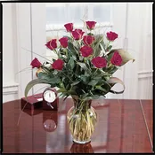A Dozen Premium Dark Lavender Roses