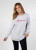 Alabama Crimson Tide Women's Heather Grey Warm Up Crew Sweatshirt
