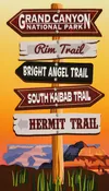 Grand Canyon Trail Signpost Vinyl Decal