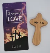 Amazing Love Hand Held Wood Cross