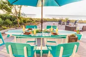 Amish-Made SurfAira Collection 8' Surfboard-Shaped Poly Bar Table Set