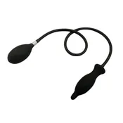 5" Black Silicone Inflatable Anal Training Toy Men