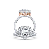 Angel Halo Heart Diamond Ring