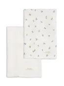 2-Pack Muslin Burp Cloths - Palmer Floral + Coconut