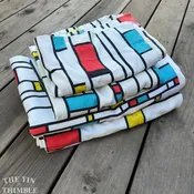 Authentic Vintage Midcentury Piet Mondrian Inspired Curtains - Home Decorator Weight - Fully Lined