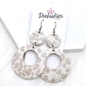 2.5" Nude Leopard Double O Corkies -Earrings