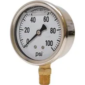 0-100 PSI Liquid Filled Pressure Gauge