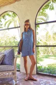 Elan Sleeveless Denim Dress