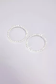 Open Circle Crystal Post Earrings