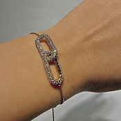Celestial Cluster Paper Clip Chain Bracelet