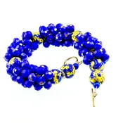 Blue Krobo Stone Beaded Bracelet for Women | African Glass Bead Bracelet | Mai Serenity