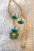 Necklace And Ear Rings Set – Miyuki Frogs (TC)