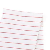 Cotton Diagonal Stripe Jersey - White/Red