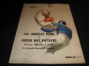1952 Los Angeles Rams Green Bay Packers Game Program — Card & Coin