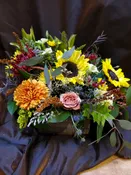 FALL FLOWER MIX CRATE OR BIRCH POT