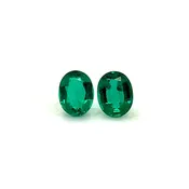 10.10x7.80x4.40mm Oval Emerald Pair (2 pc 4.28 ct)
